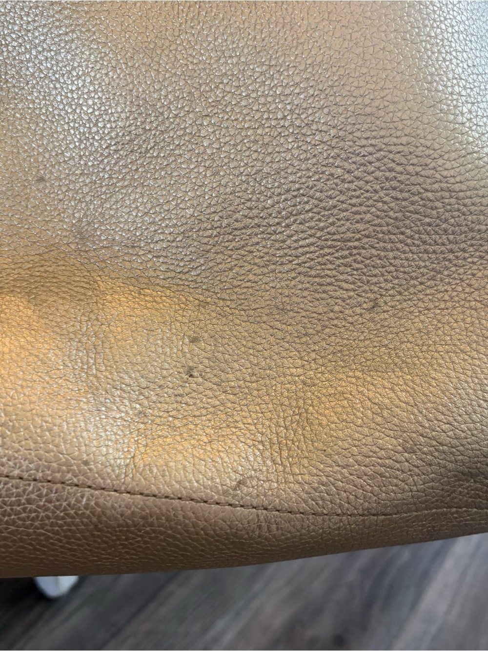 Michael Kors Metallic Gold Pebbled Leather Tote - Picture 4 of 7